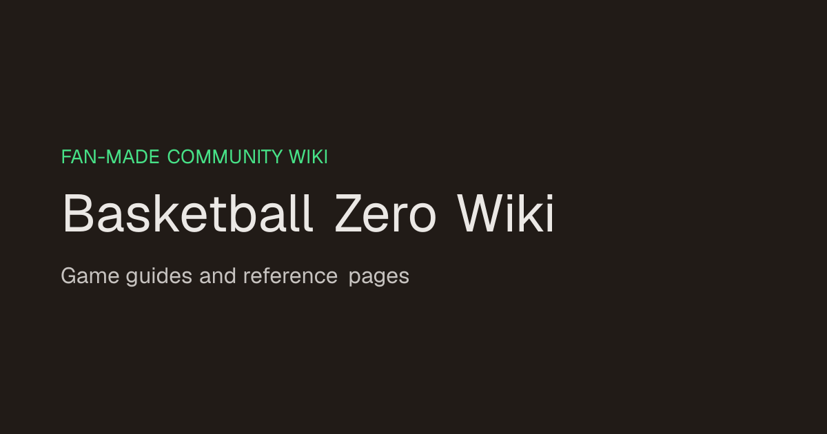 Fun Cod's Basketball Zero Wiki - Codes, Guides & Tier Lists